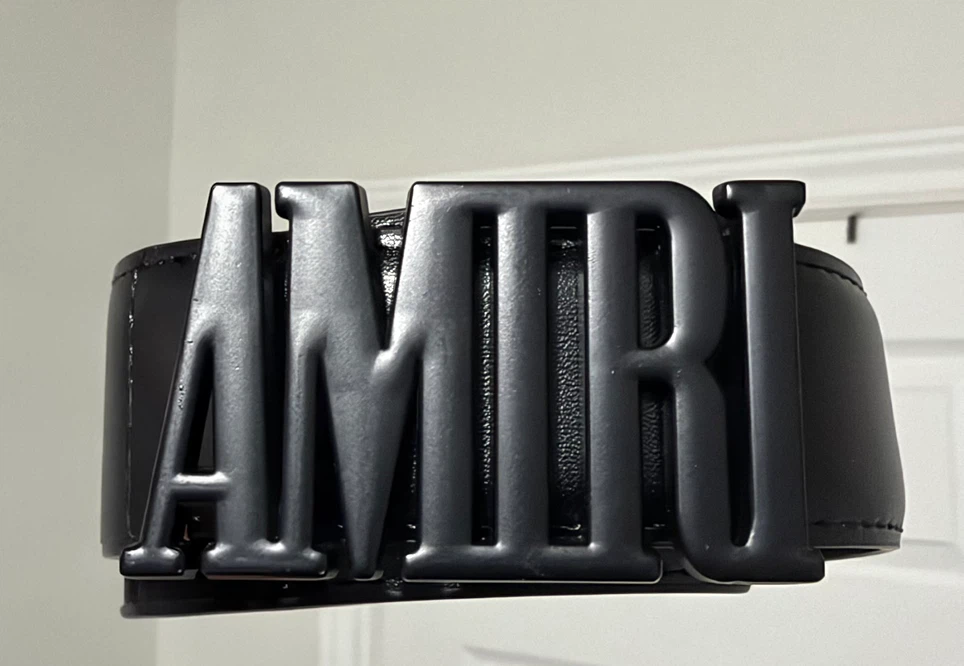 AMIRI black leather  belt