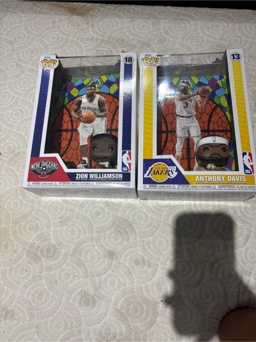 Funko Pop Zion Williamson and Anthony Davis NBA Figures