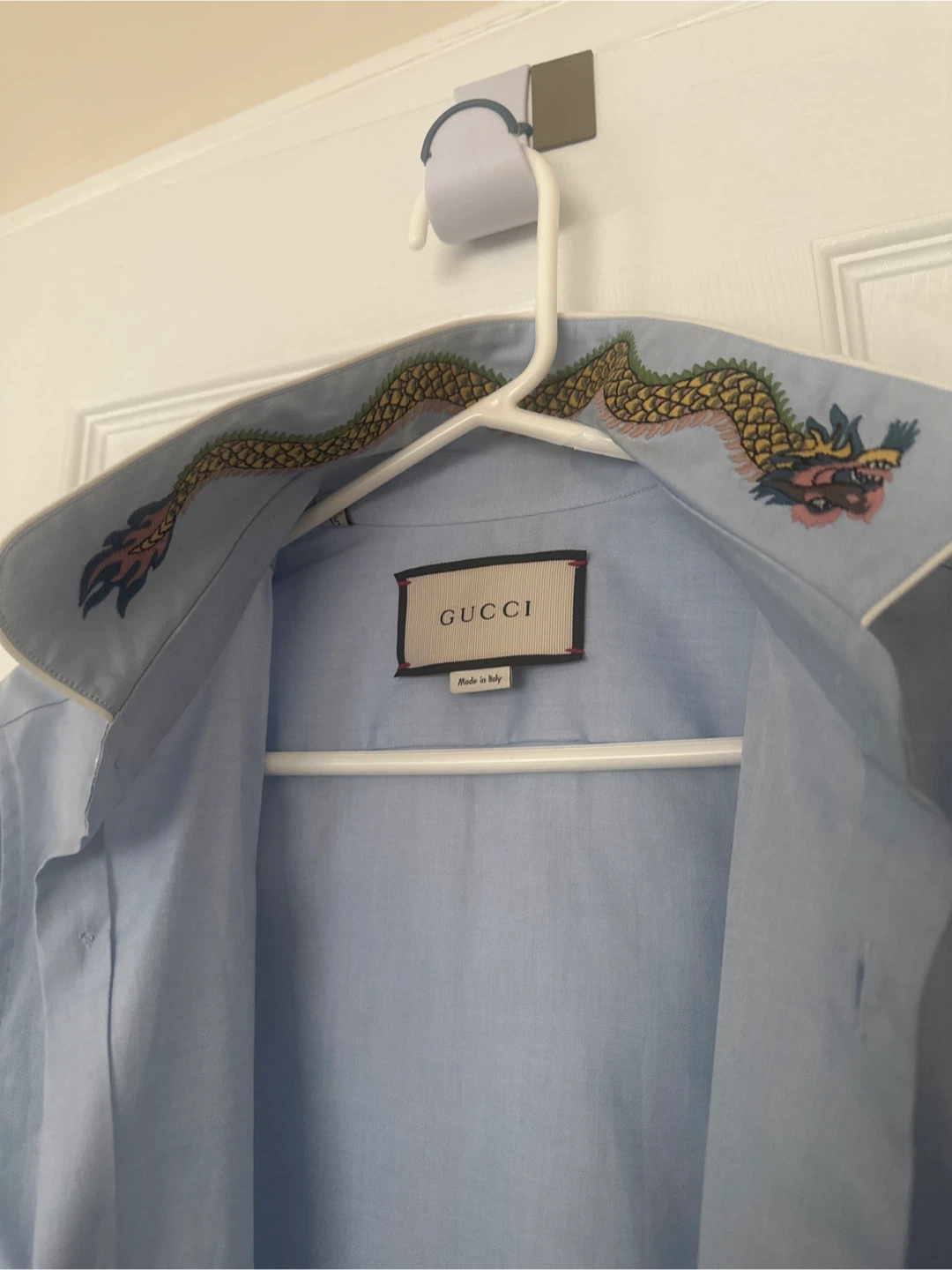 Gucci Dragon Embroidered Shirt - photo 2