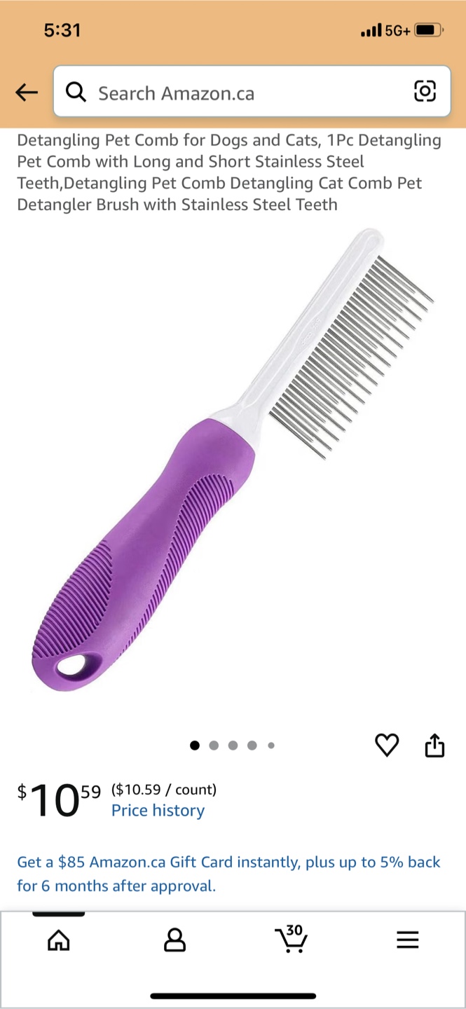 Detangling Pet Comb for Dogs and Cats