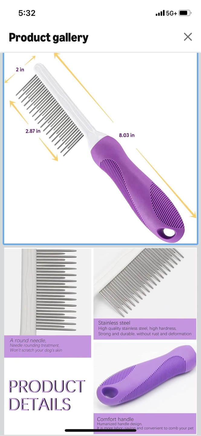 Detangling Pet Comb for Dogs and Cats - photo 2