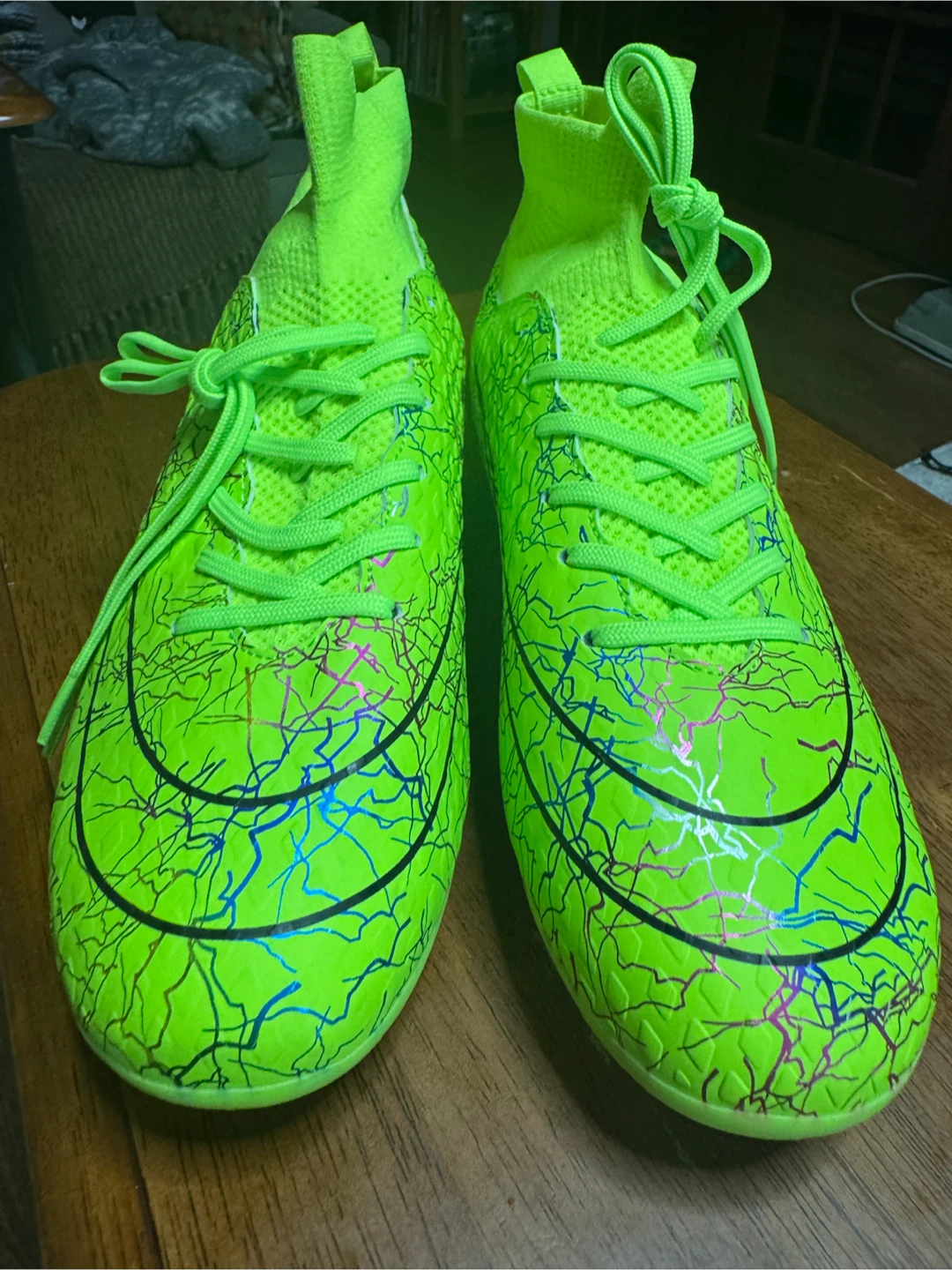 Men’s Soccer Cleats Neon Green Sz 42, US 9 - photo 5