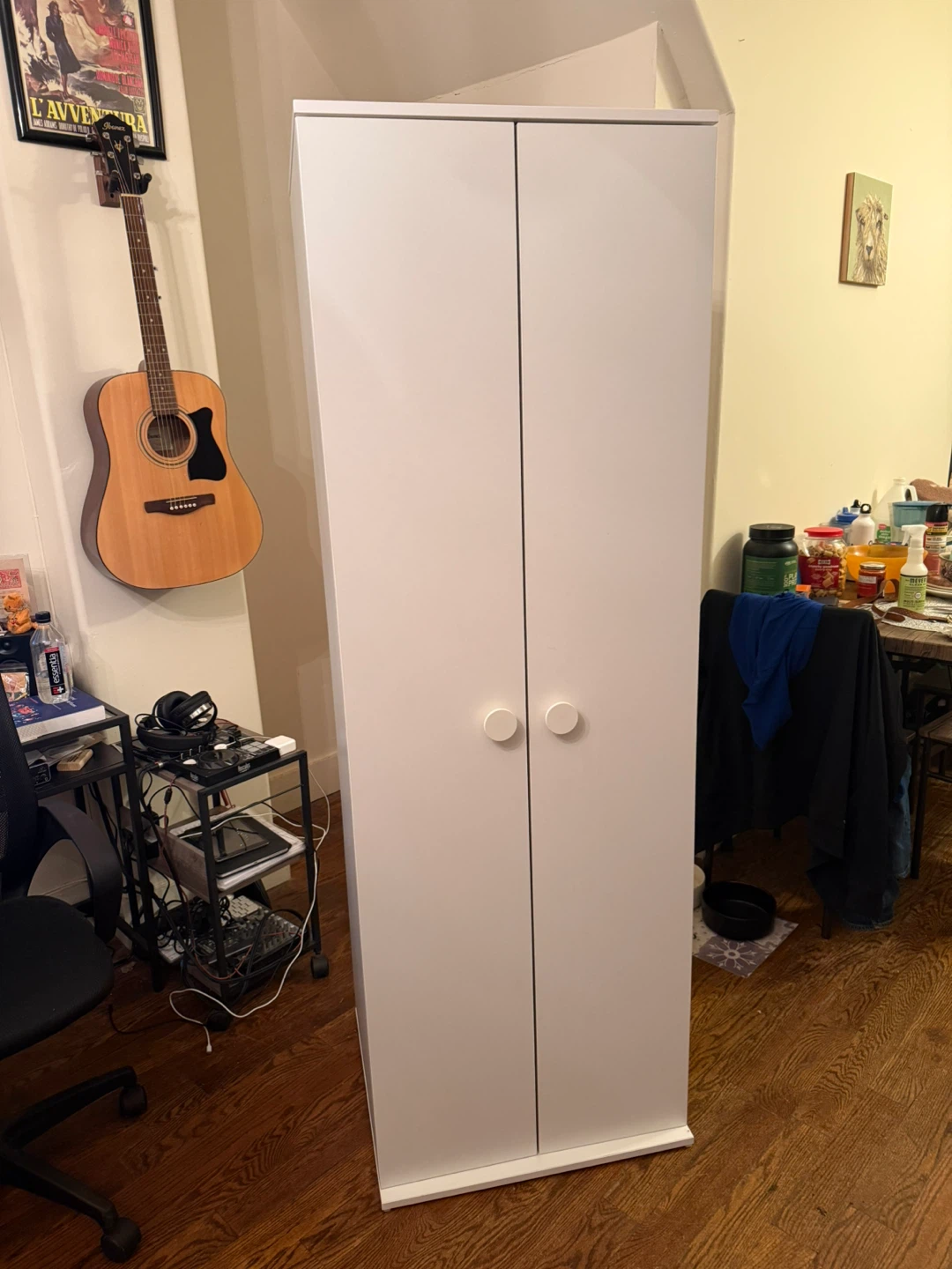 White Two-Door Wardrobe
