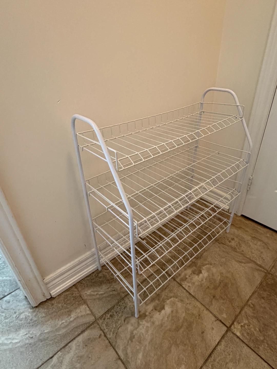 White 4-Tier Metal Shoe Rack - photo 2
