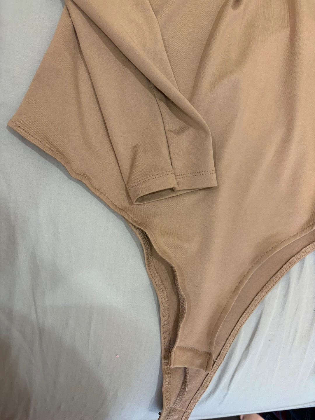 Beige Long Sleeve Bodysuit - photo 2