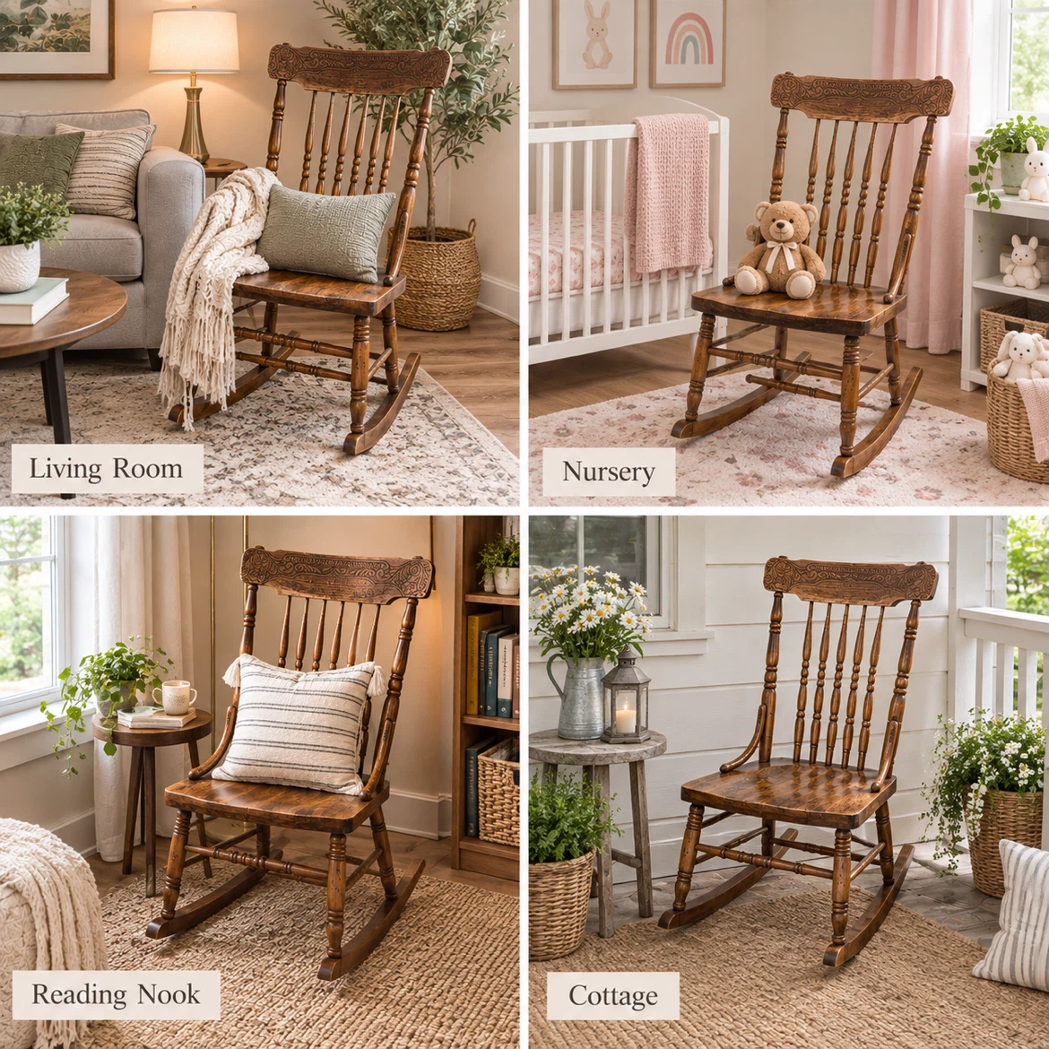 Solid Wood Rocking Chair