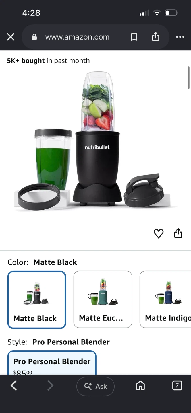 Nutribullet Pro Personal Blender - Matte Black