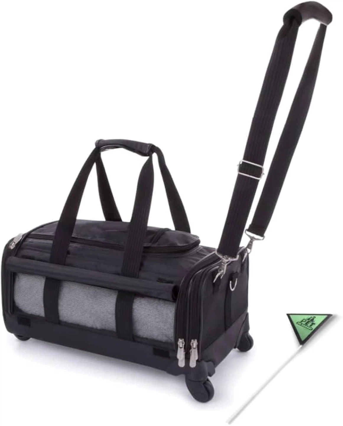 Sherpa on Wheels - Indoor Pet Dog Carrier Black Airline approved