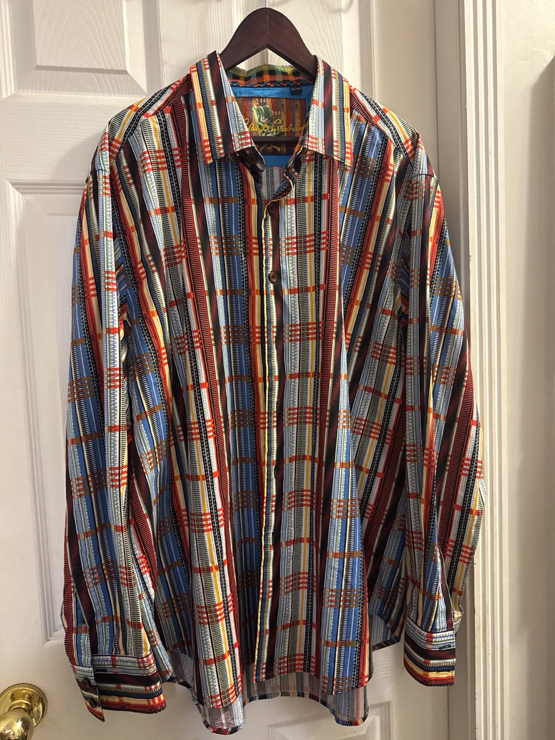 🏈 3XL Robert Graham Multi-Coloured Striped Shirt