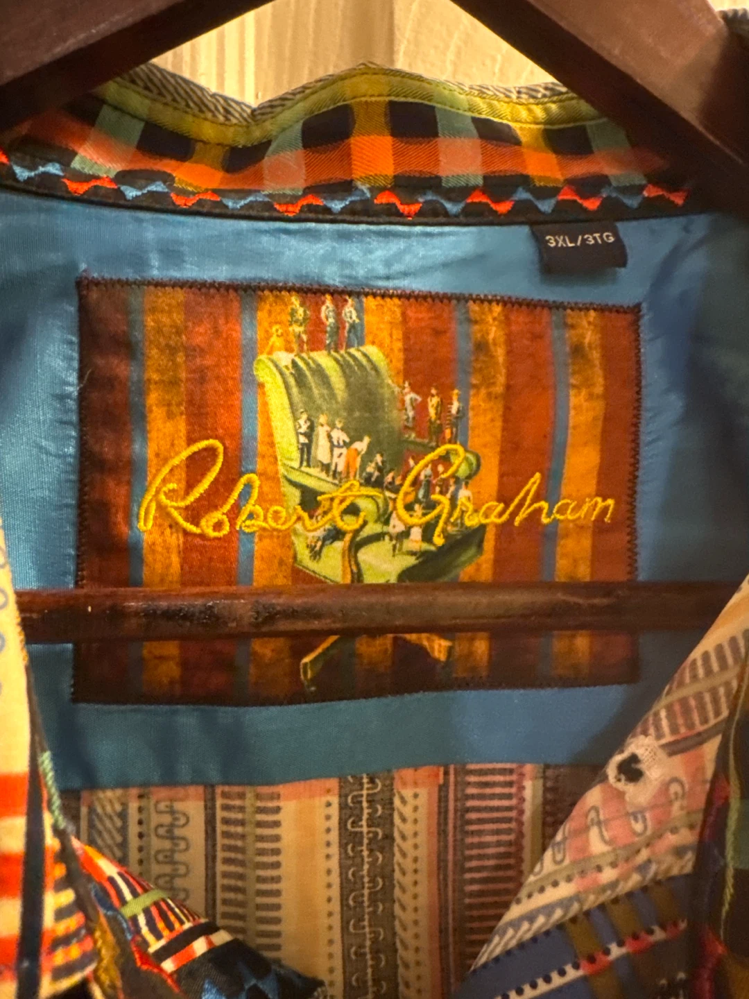 🏈 3XL Robert Graham Multi-Coloured Striped Shirt - photo 2