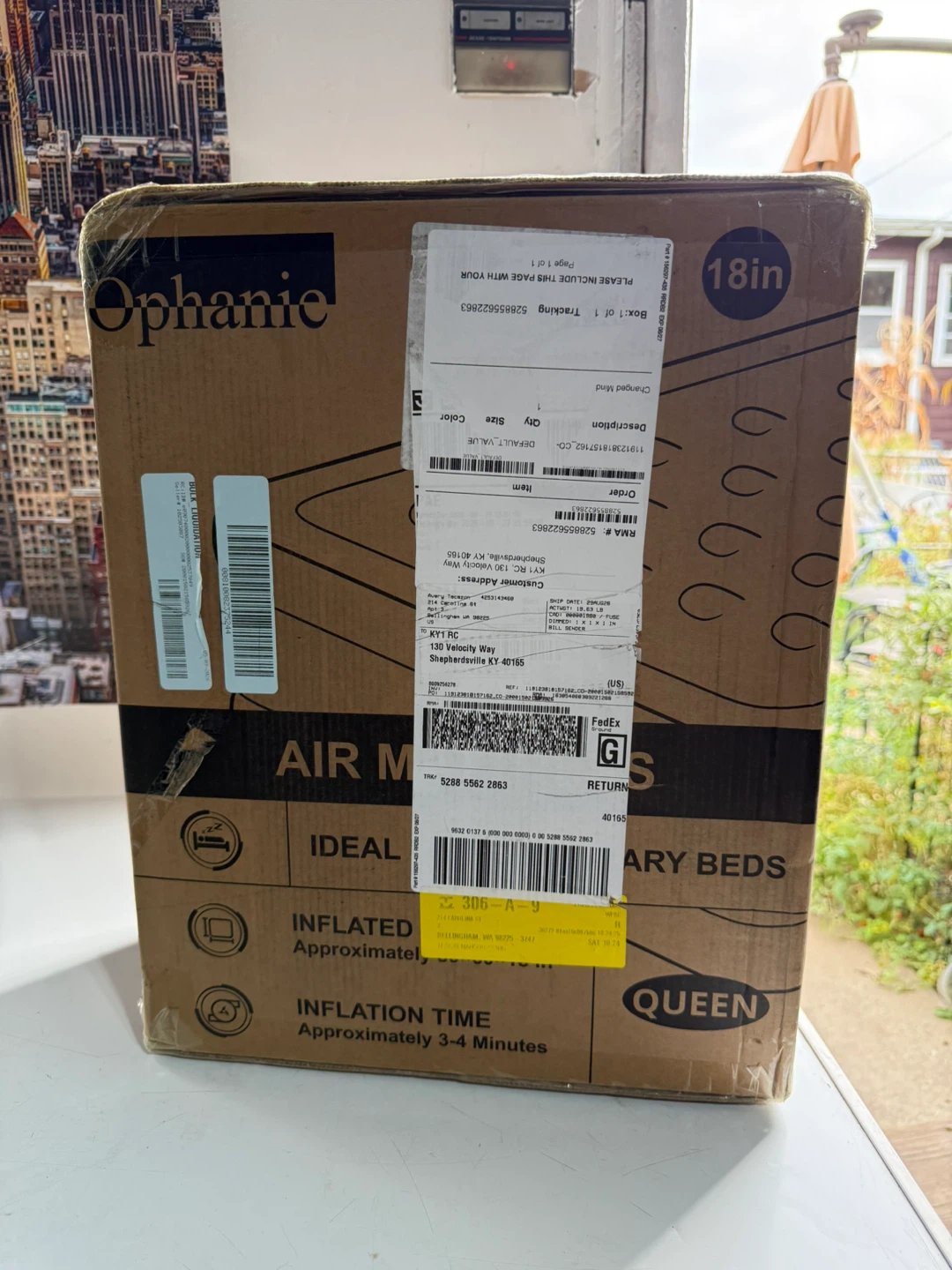 Ophanie Air Mattress Queen 18in