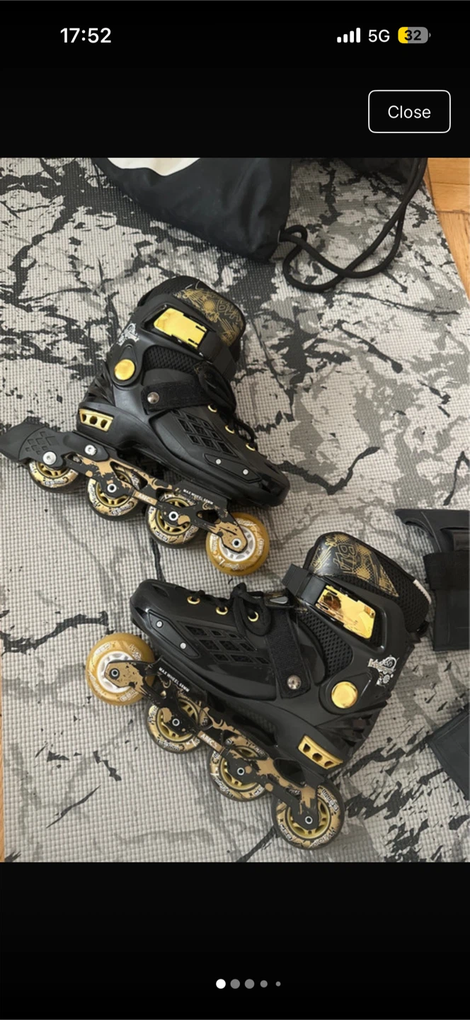 Weiqiu Inline Skates Black and Gold
