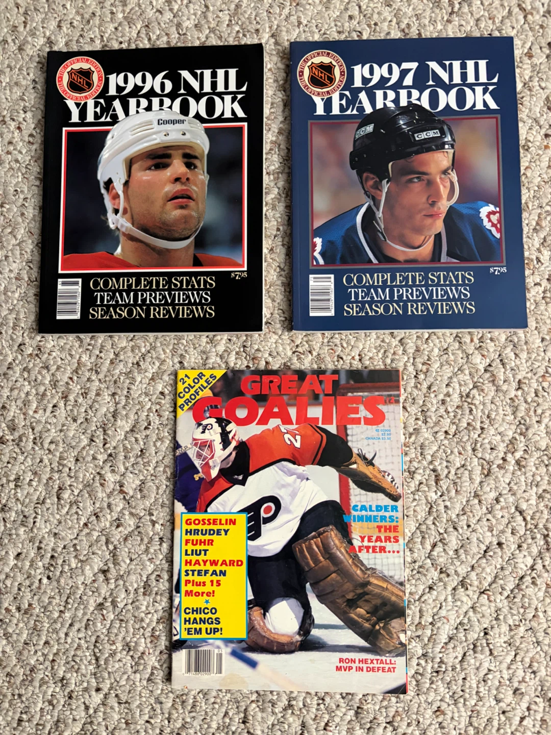 Vintage hockey magazines, books & stickers