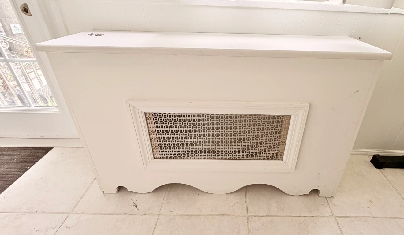 White Metal Radiator Cover
