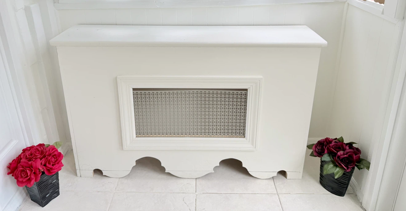 White Wood Radiator Cover