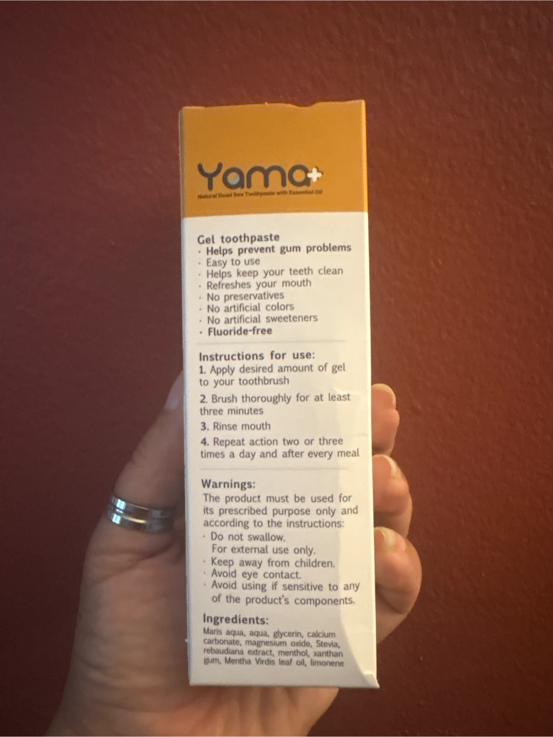 Yama+ Natural Dead Sea Toothpaste 🏈 - photo 2