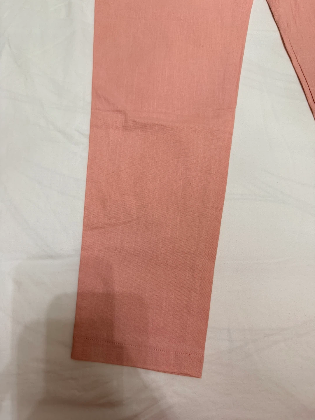 Pink Linen-Blend Casual Pants - photo 3