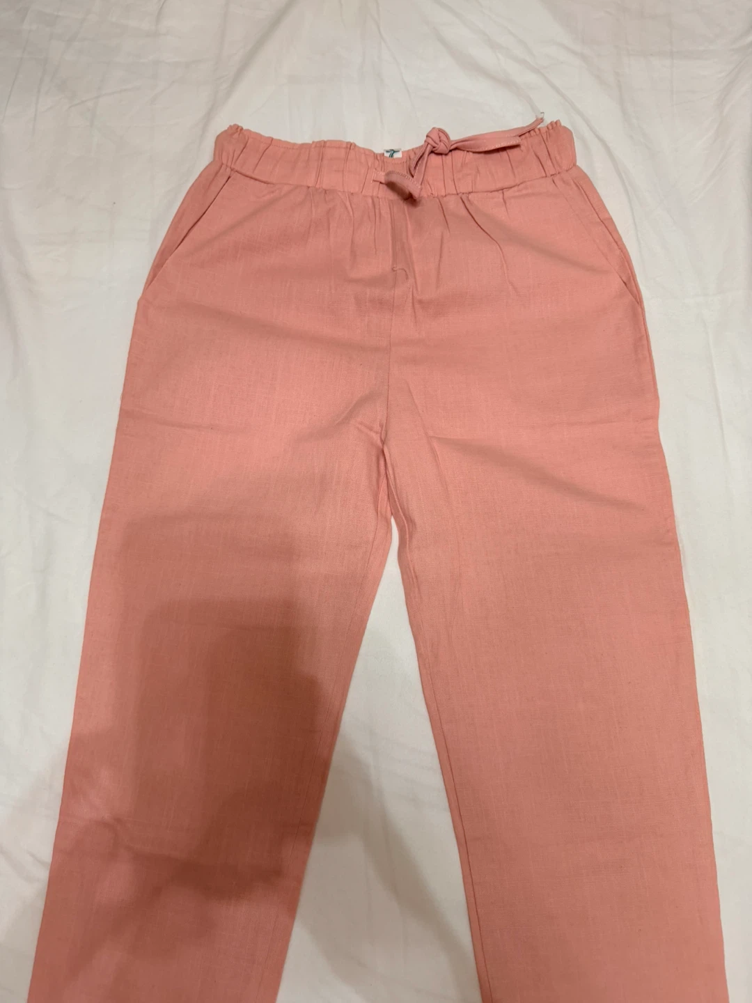 Pink Linen-Blend Casual Pants - photo 5