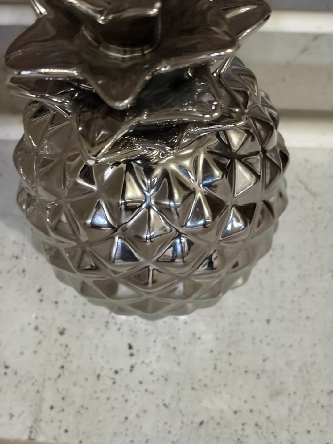 Silver Pineapple Decorative Container - photo 3