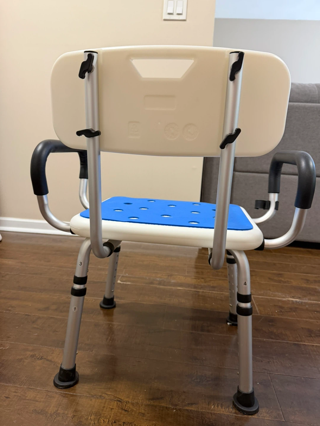 Adjustable Shower Chair with Arms - photo 3