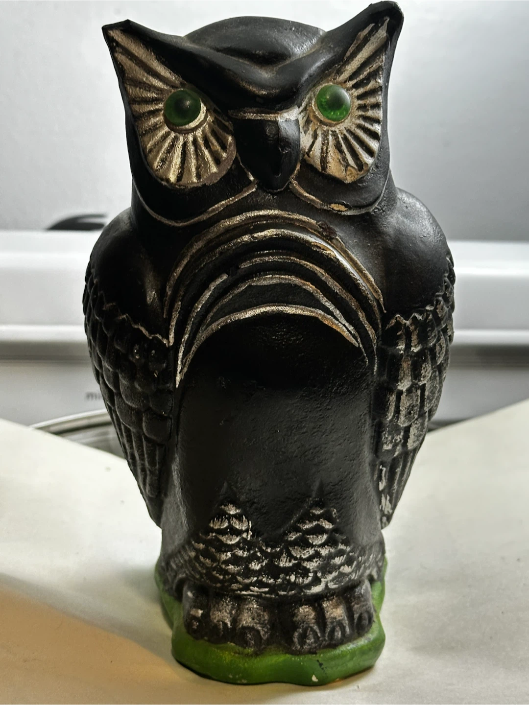 Vintage 1970s solid plaster owl - photo 4