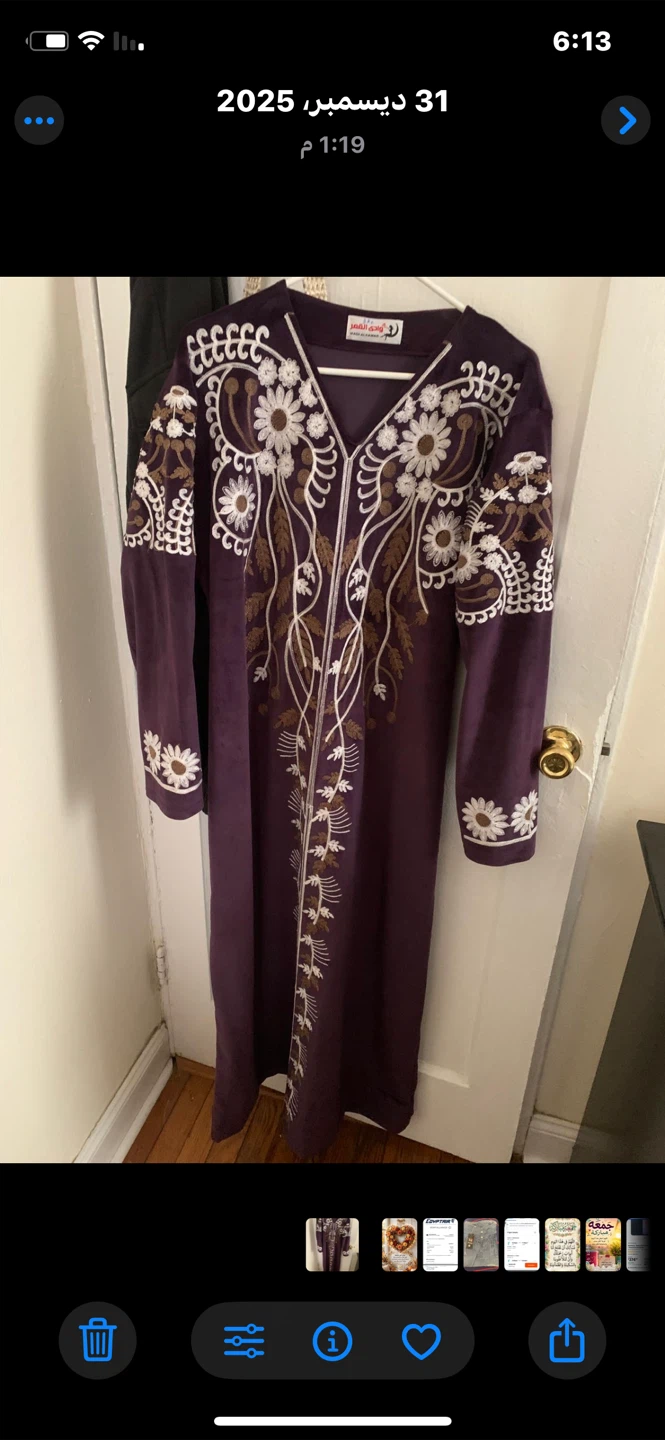 Wadi Elamar Embroidered Purple Dress