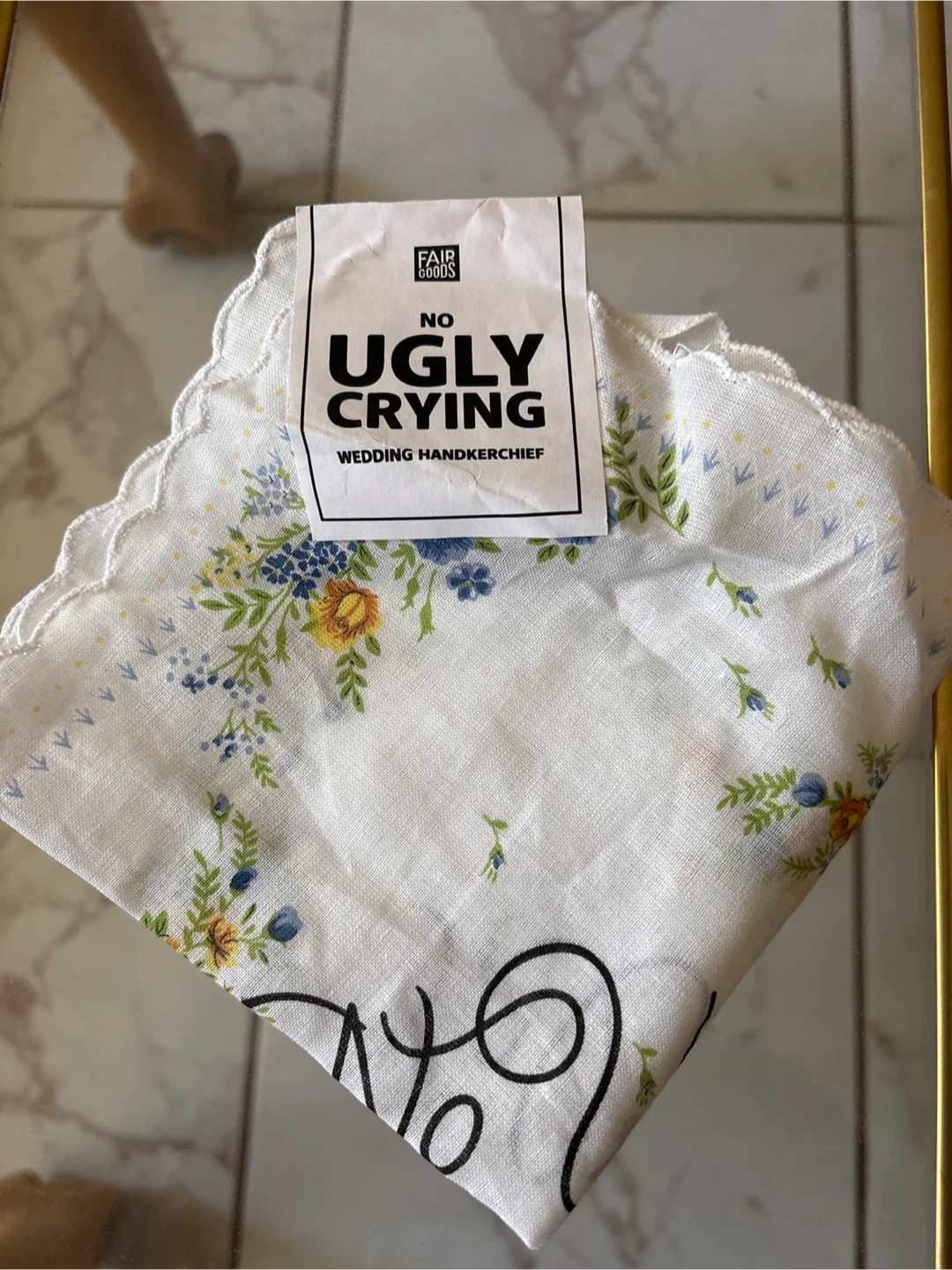 🏈  No Ugly Crying Wedding Handkerchief - photo 2
