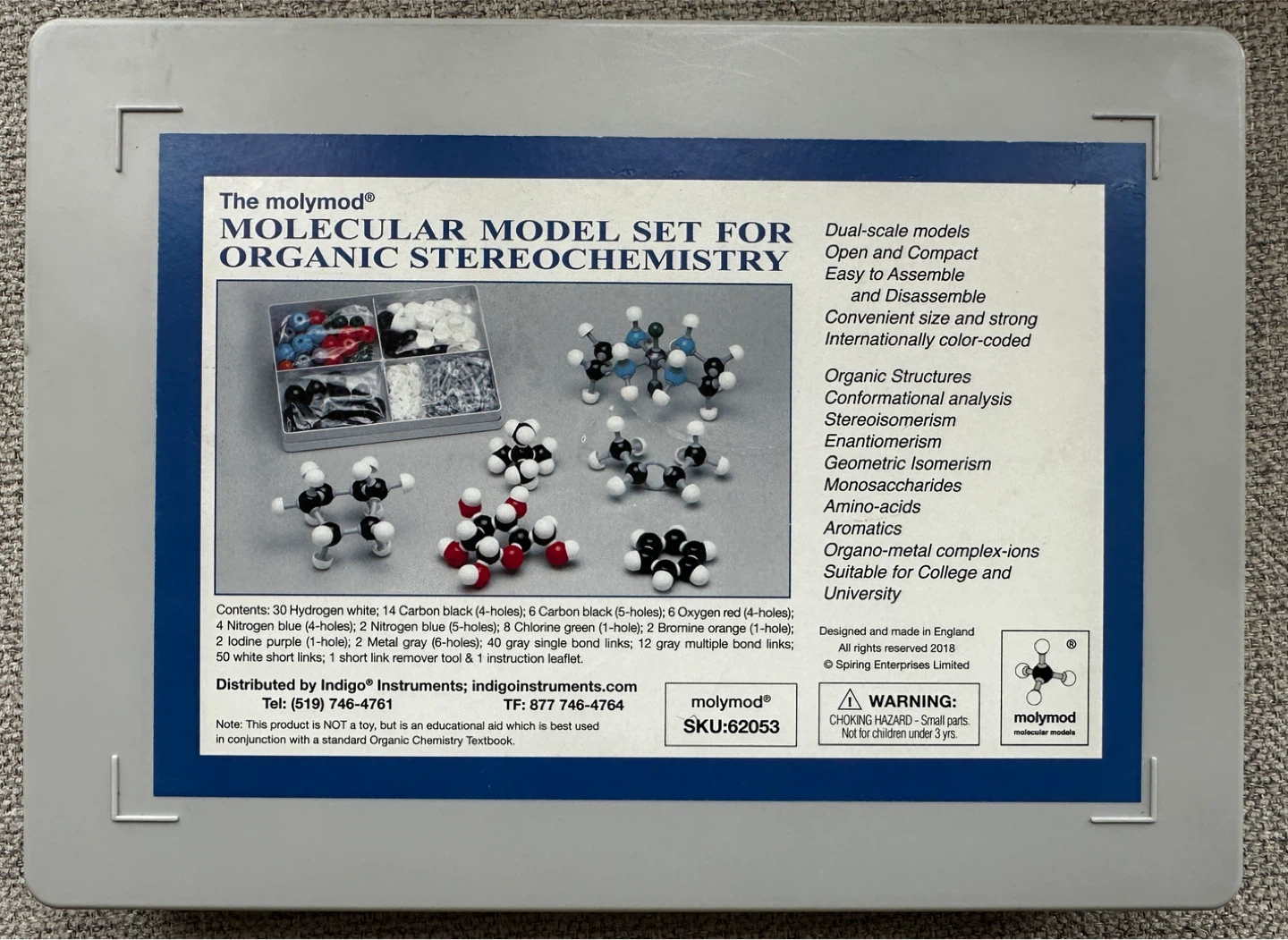 Molecular model kit chemistry molymod style