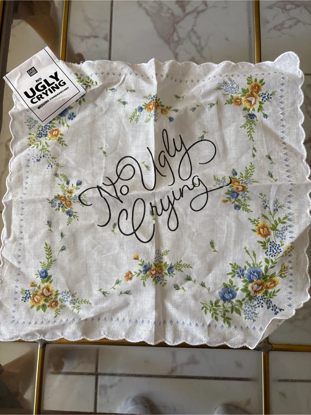 🏈  No Ugly Crying Wedding Handkerchief - photo 3