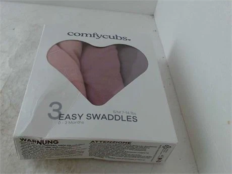 Comfy Cubs 3-Pack Easy Swaddle Blankets sz 0-3m - photo 2