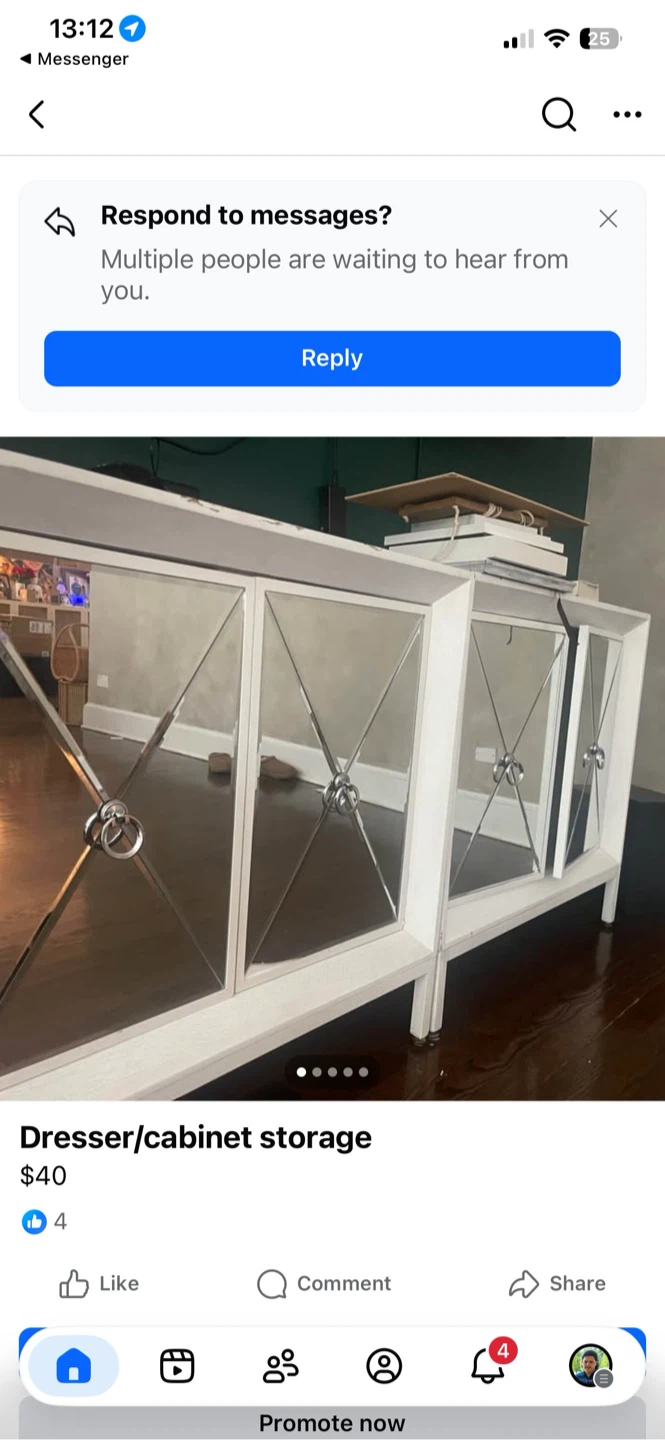 Mirrored dressers
