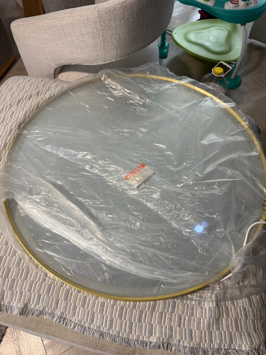 Tetote Gold LED Round Wall Mirror - photo 2