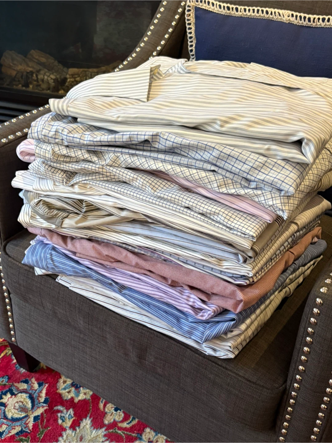 Assorted mens Dress Shirts Bundle XXL or 18/36L (20 shirts) - photo 2