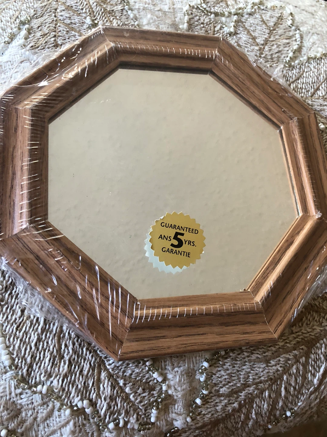 NEW Octagonal Wood-Grain Mirror 🏈