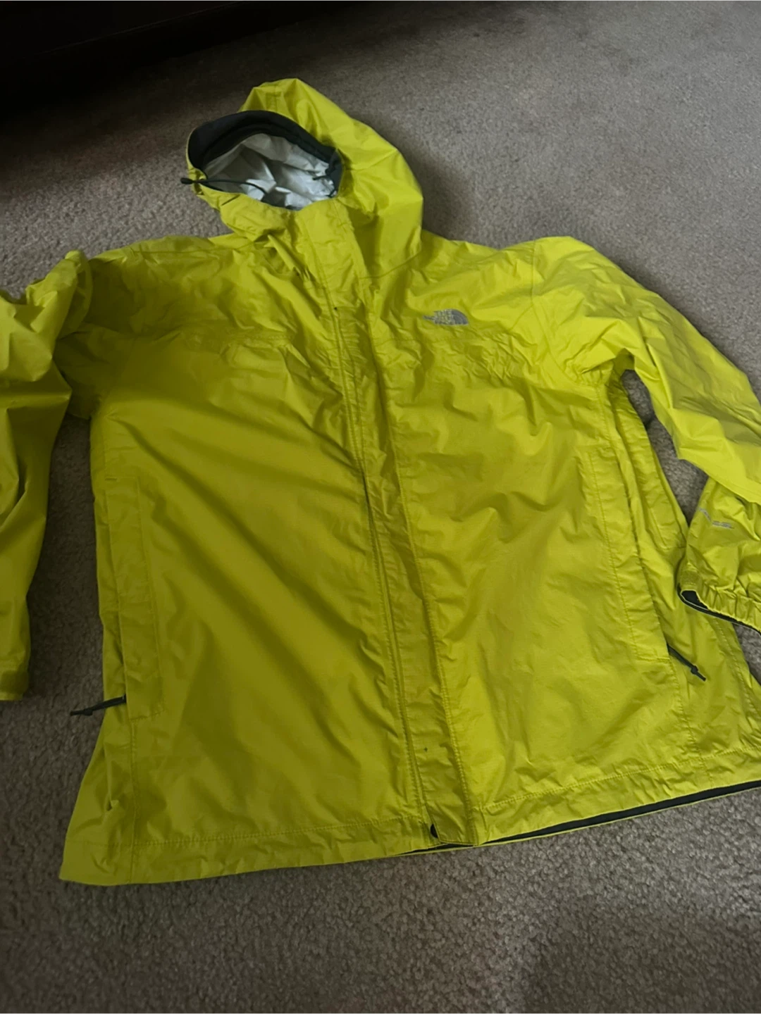 The North Face Neon Yellow Rain Jacket