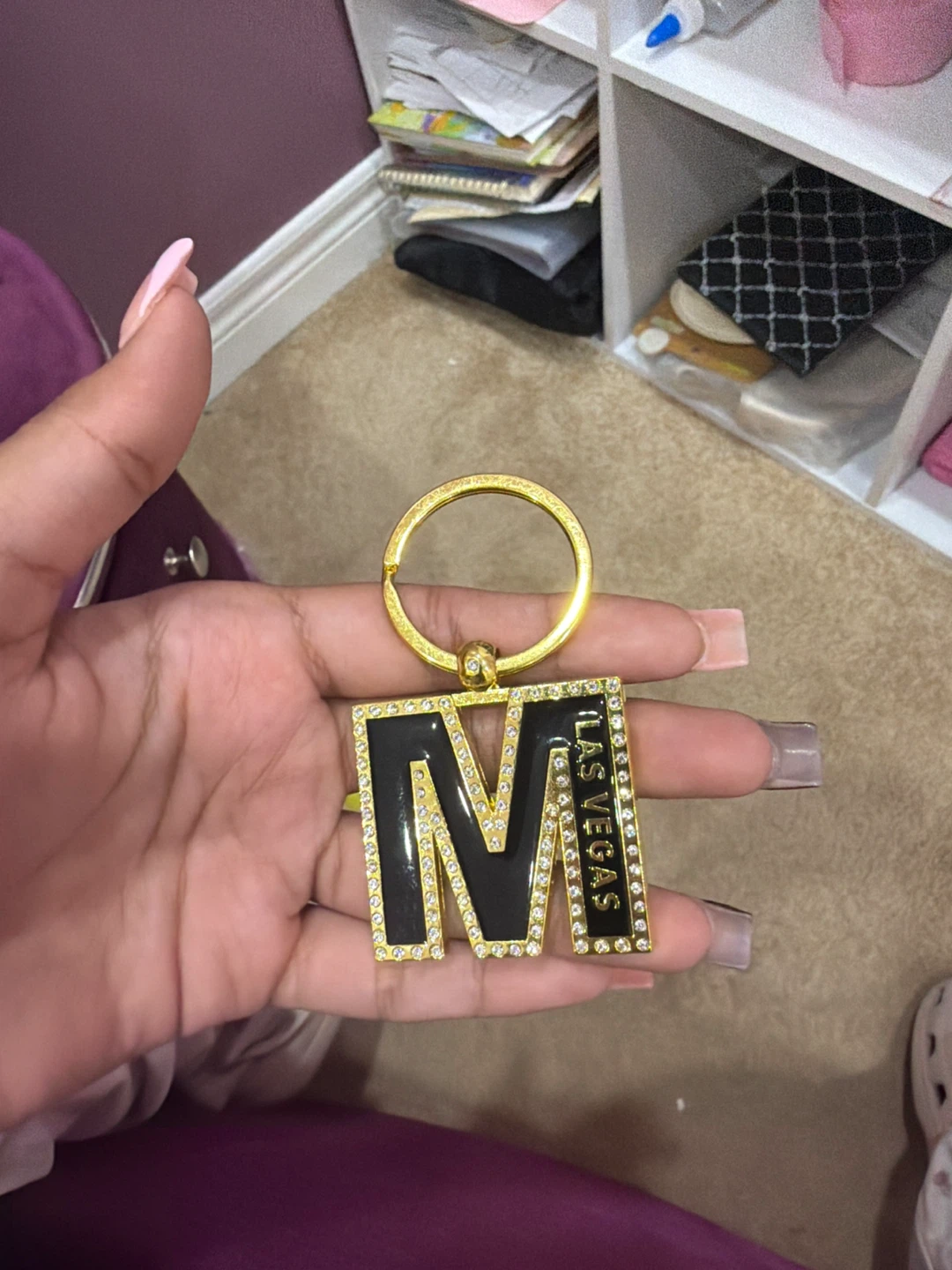 Las Vegas Letter M Keychain