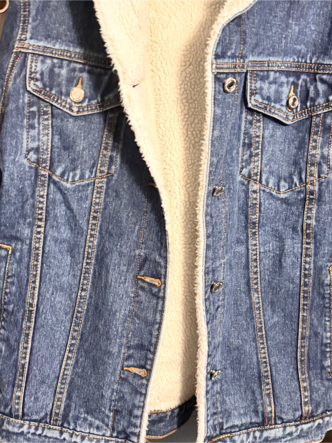 🏈Blue Denim Sherpa-Lined Jacket - photo 3