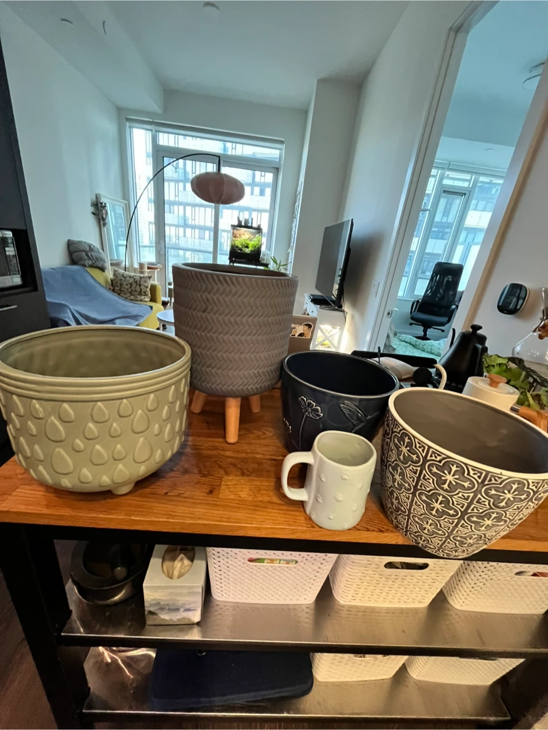 Set of 4 Large Decorative Plant Pots