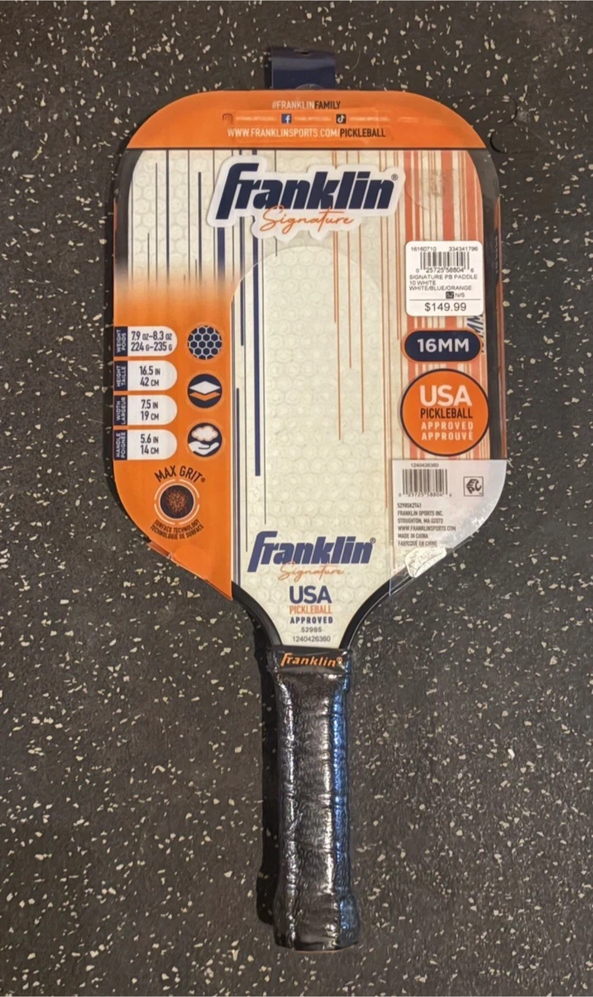 Franklin Signature Pro Pickleball Paddle 16mm MaxGrit NEW