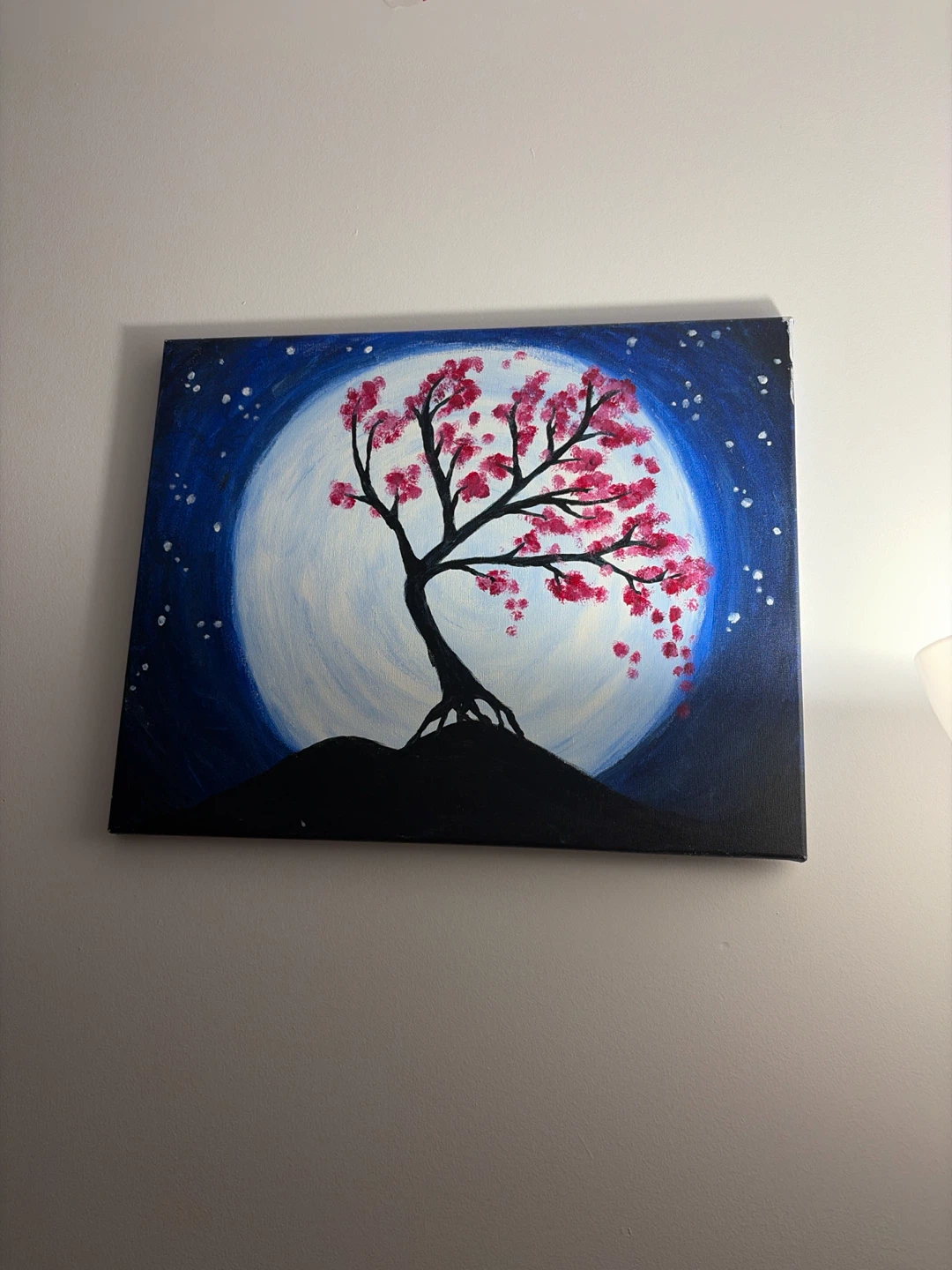 Hand-painted Cherry Blossom Canvas Art