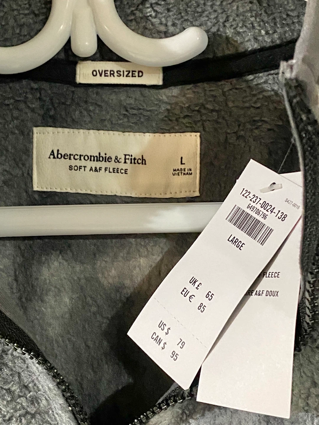 NWT Abercrombie & Fitch Oversized Fleece Pullover - photo 2