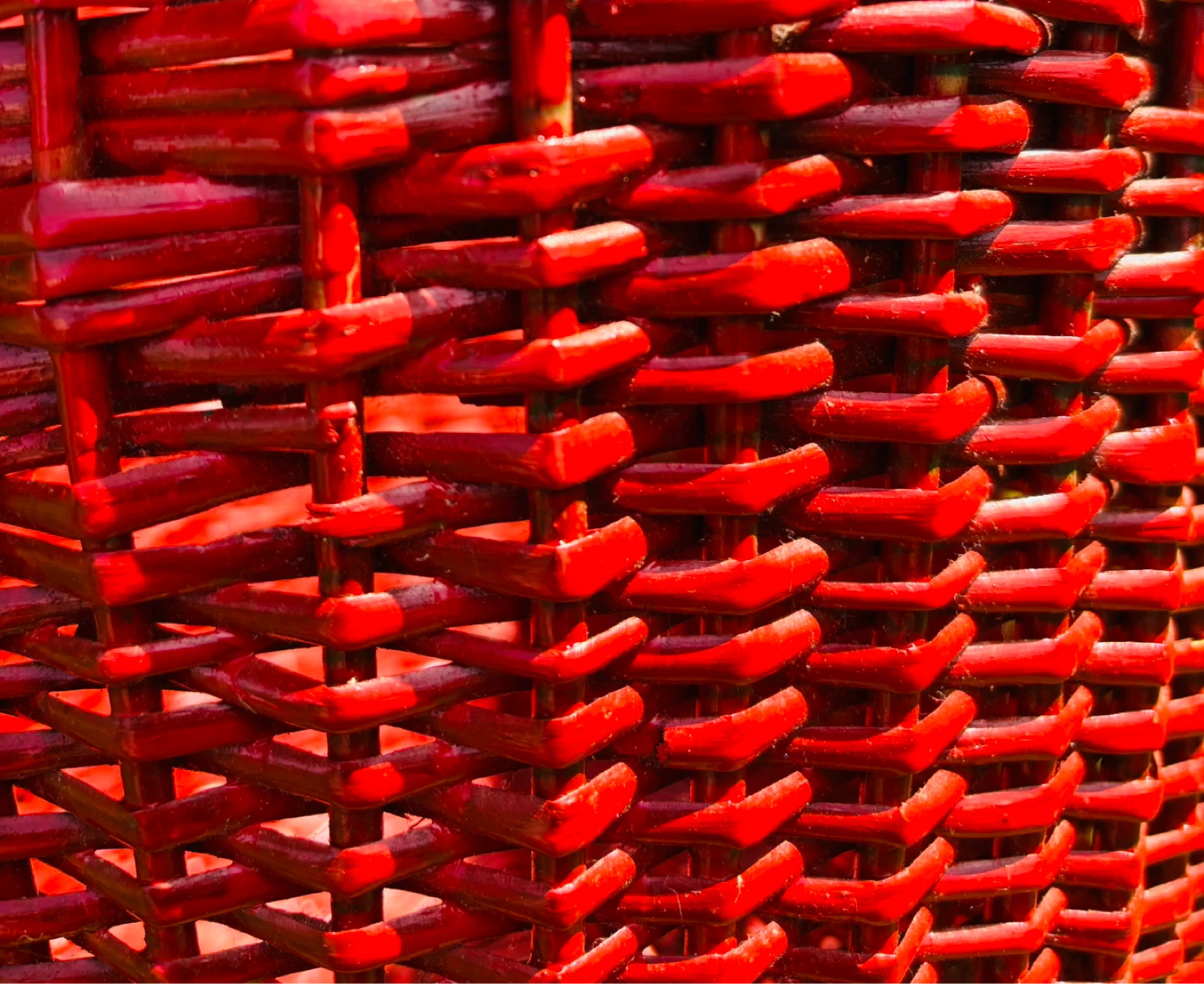Red Woven Basket - photo 3