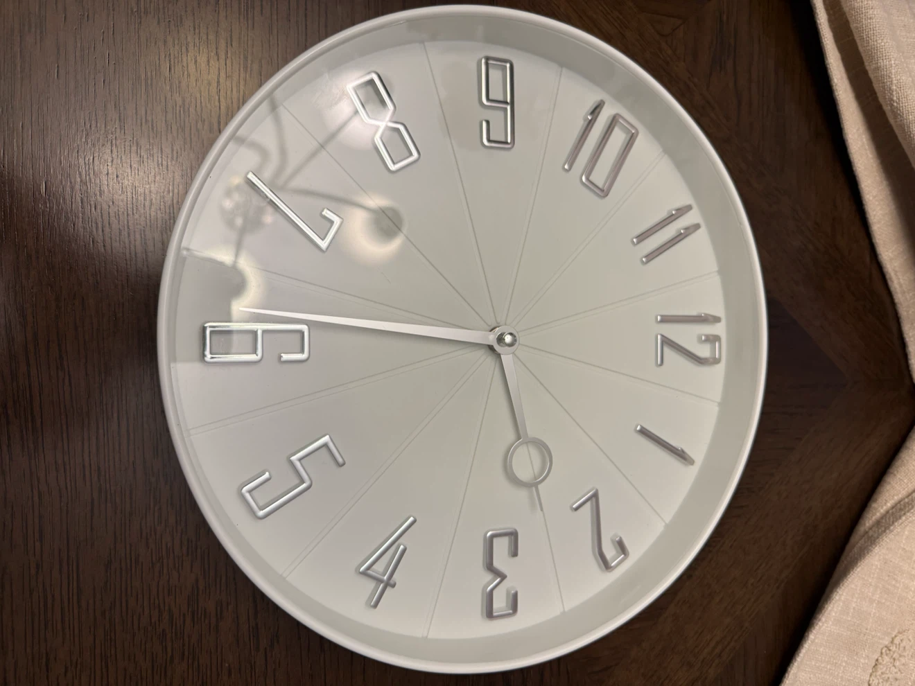 white wall clock
