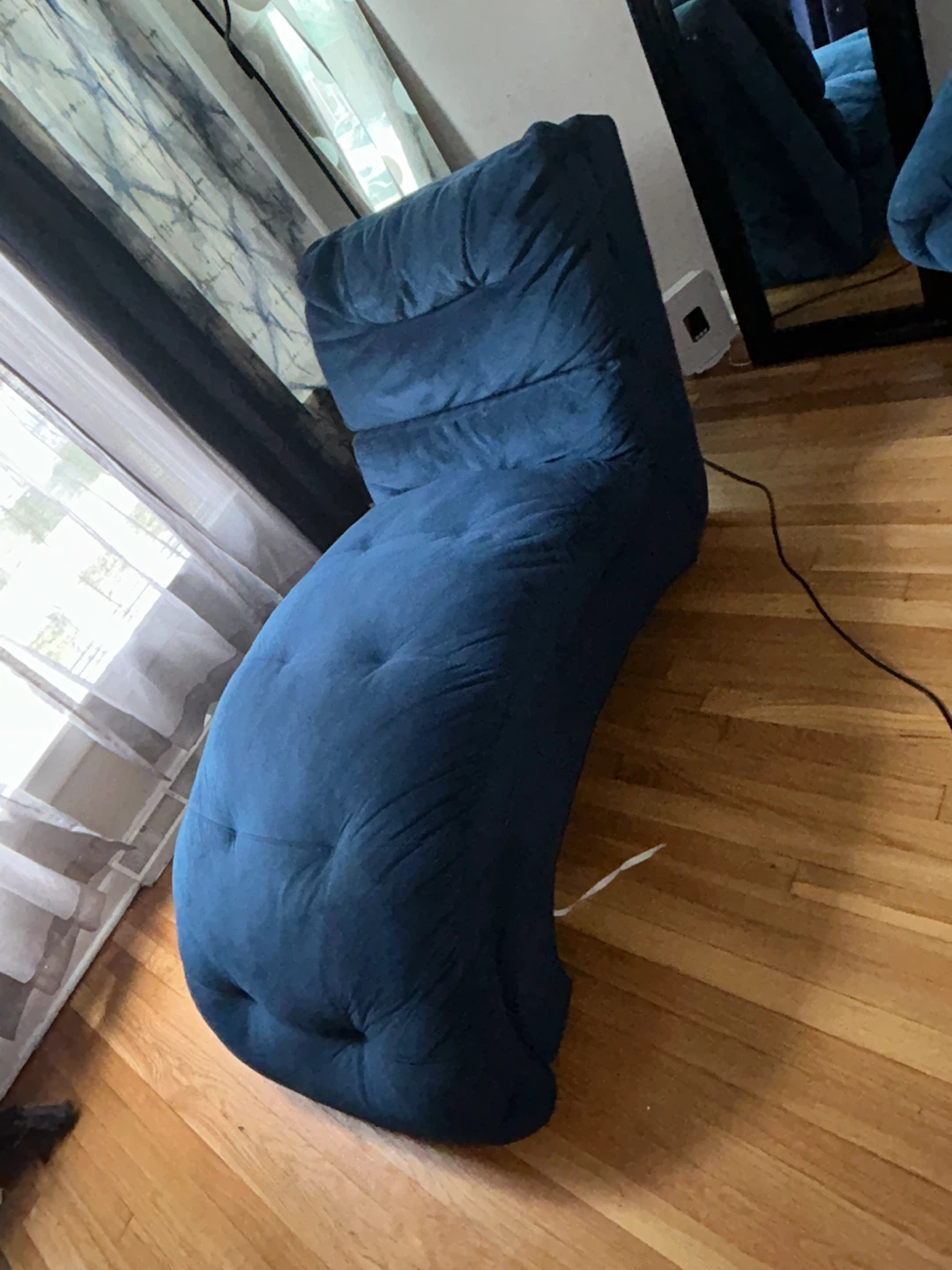 Blue sectional sofa with ottoman - photo 2