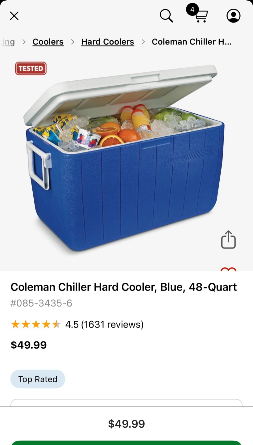 Coleman Chiller 48-Quart Hard Cooler - photo 4