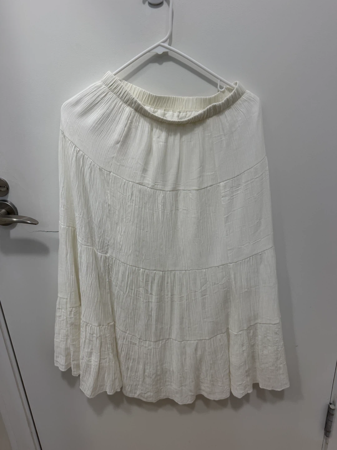 White tiered skirt