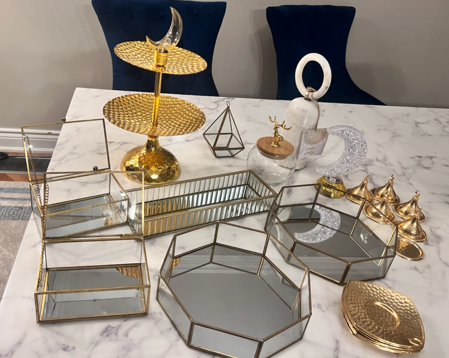 Gold and Glass Home Decor Collection