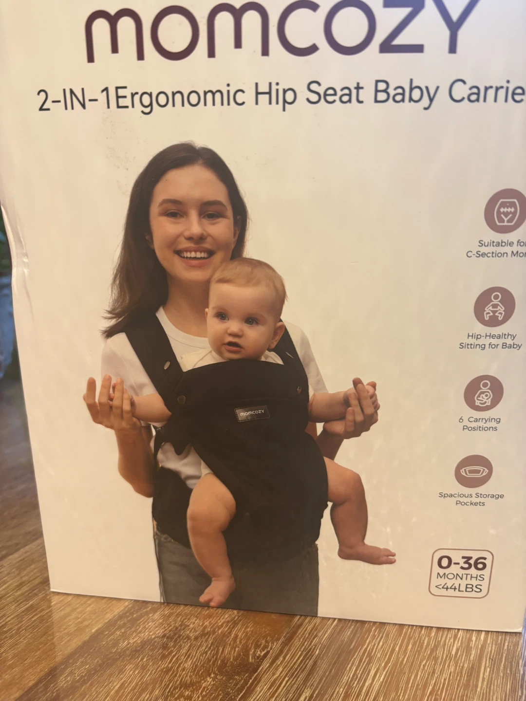 Momcozy 2-in-1 Ergonomic Hip Seat Baby Carrier - photo 4