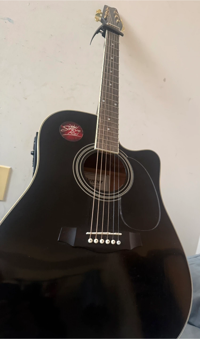 Denver Acoustic Guitar and Casio Keyboard Bundle