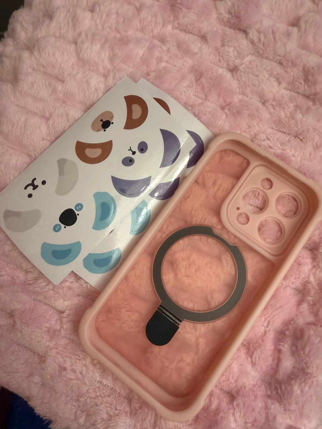 Pink Magnetic Phone Case with Stickers🏈 - photo 2